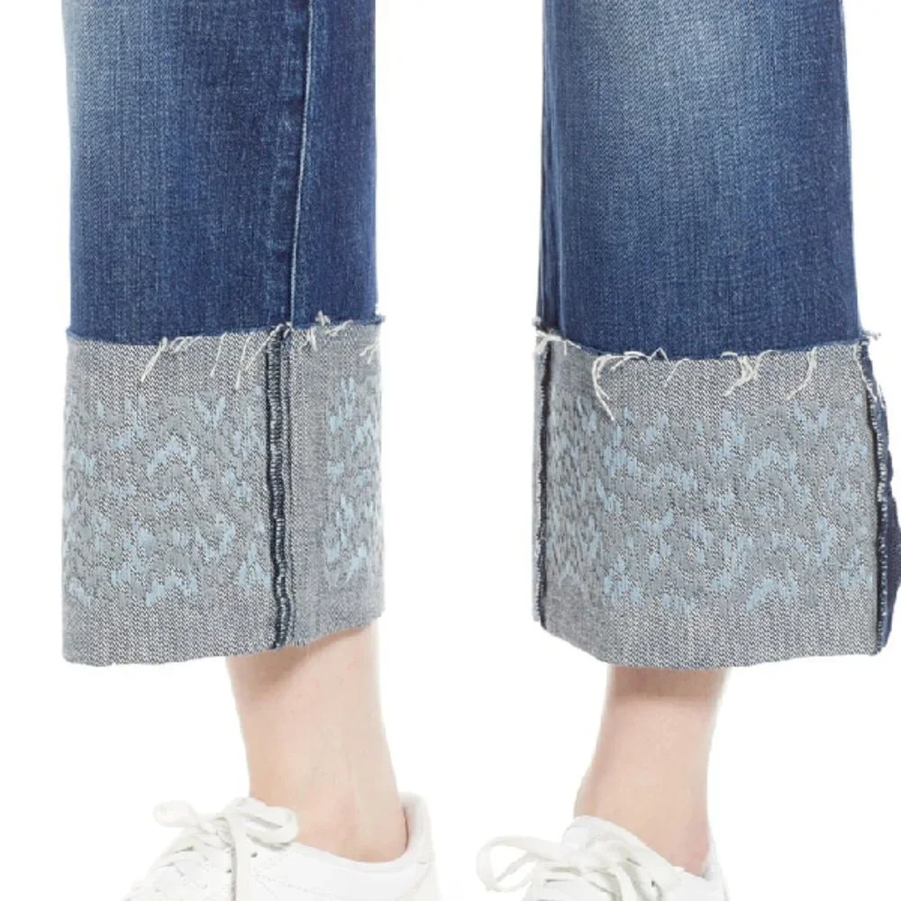 J Brand Womens Denim Joan High Waist Crop Wide Leg Jeans Size 25 Blue JB001576 - Picture 6 of 12